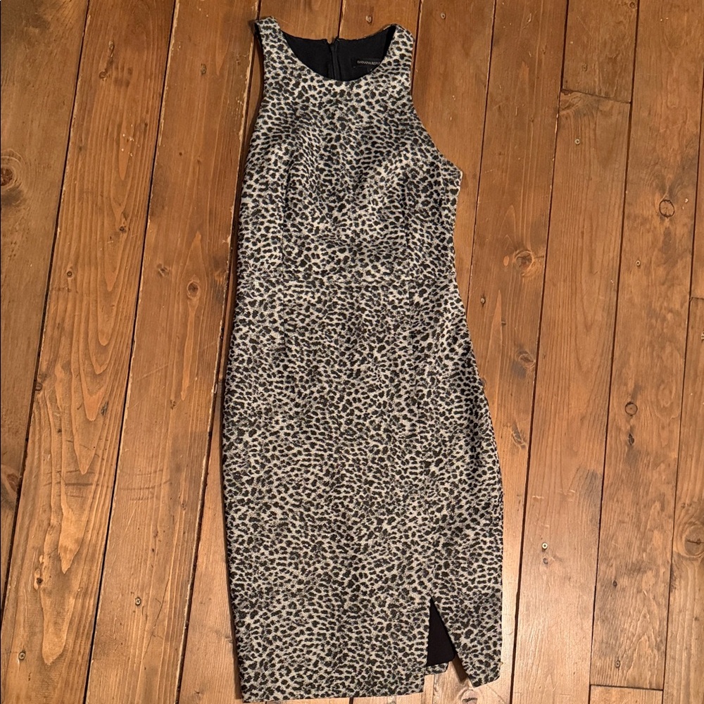 Banana Republic Leopard Print Midi Dress